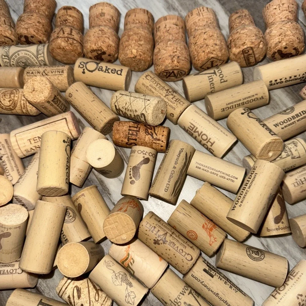 Wine Champagne Bottle Cork Corks Craft Lot 80 Assorted Recycle Upcycle Wedding